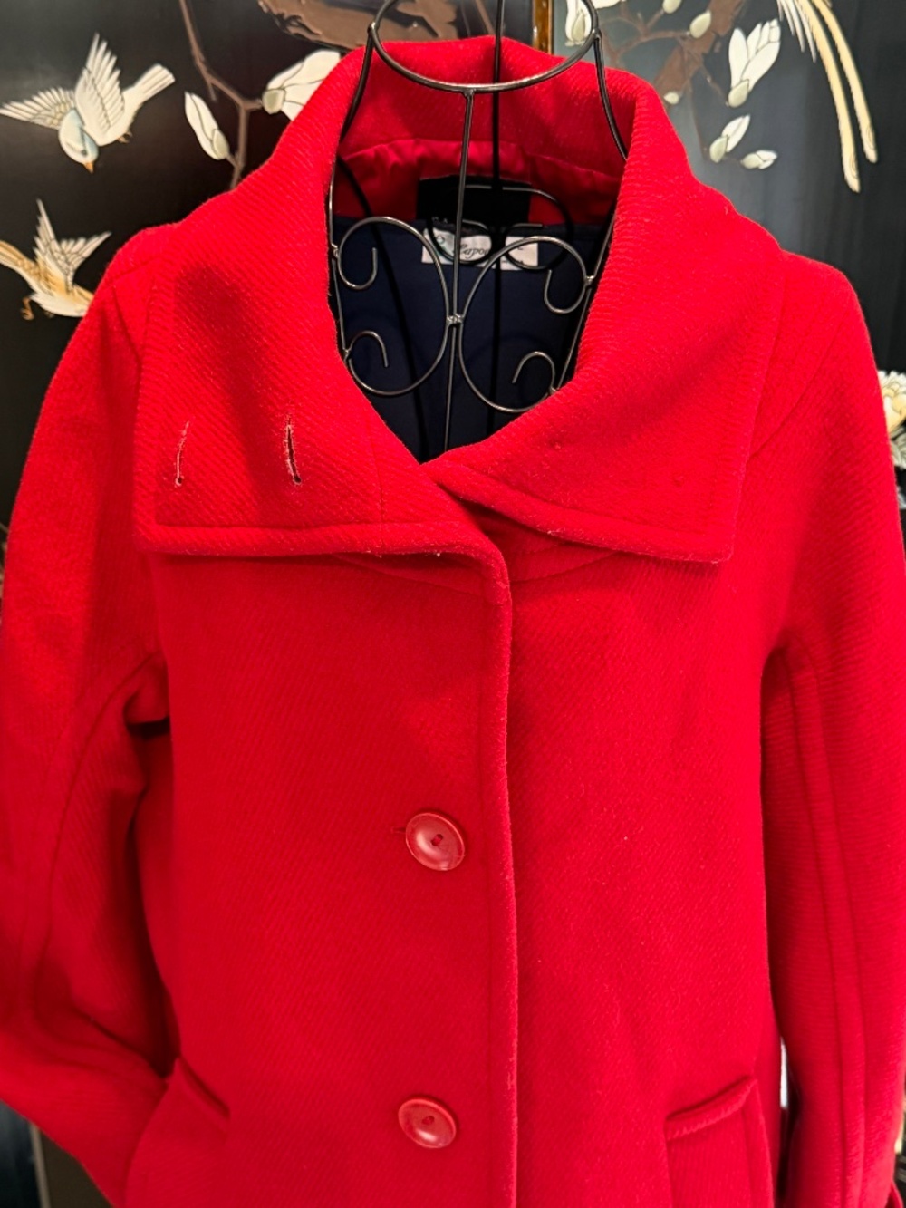 Talbots Classic Red Wool Blend Winter Coat - Size 4